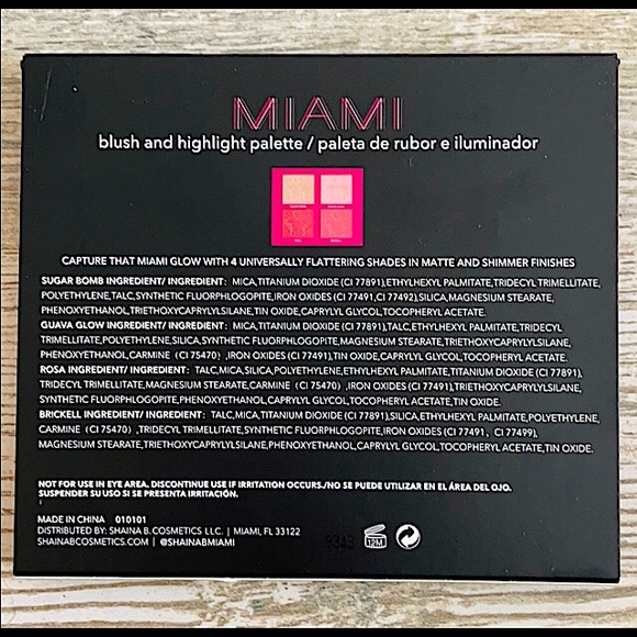 🆕🔥SHAINA B MIAMI BLUSH& HIGHLIGHT PALETTE STUNNING COLORS BEAUTIFUL ON SKIN - Picture 9 of 9